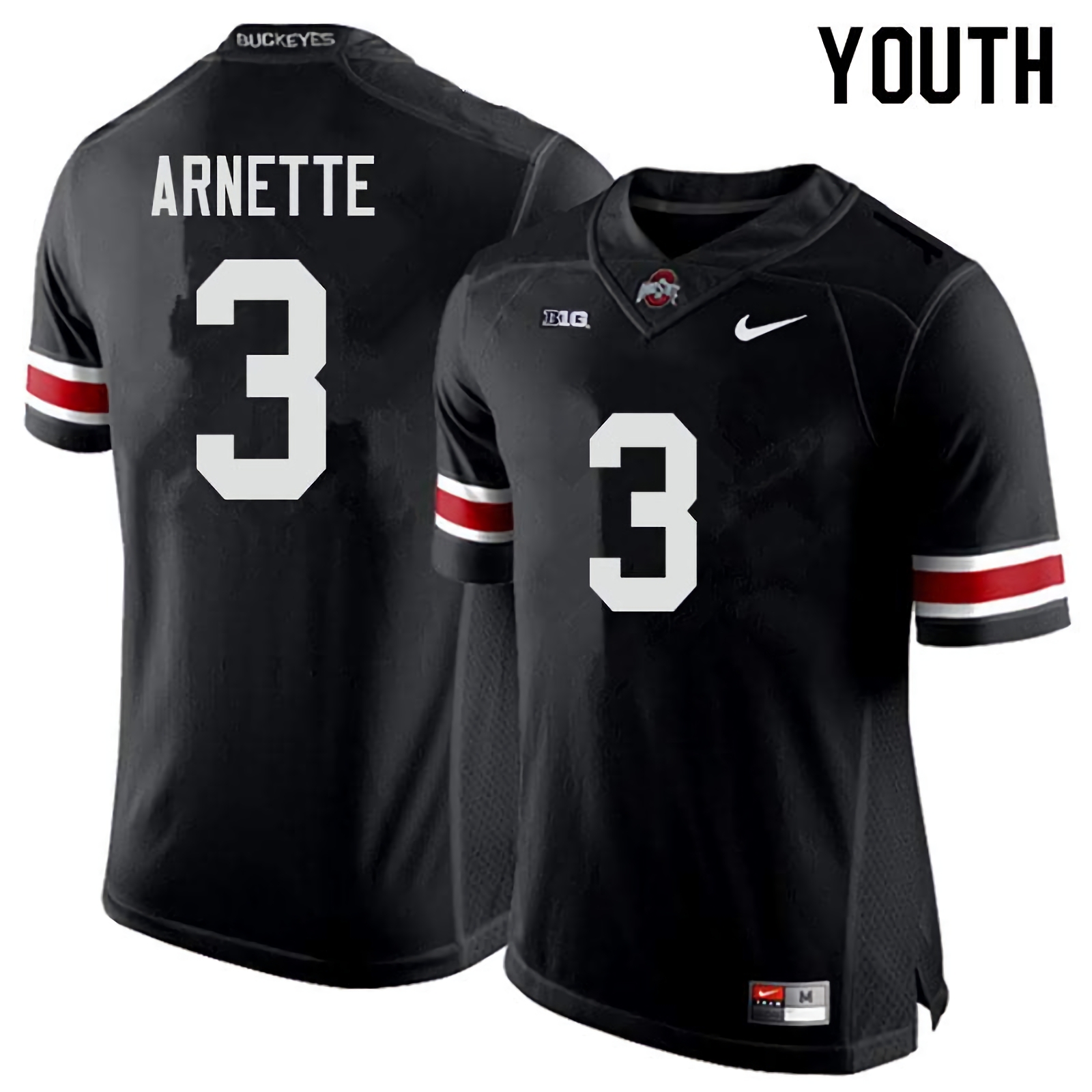 Damon Arnette Ohio State Buckeyes Youth NCAA #3 Nike Black College Stitched Football Jersey HTE7356RA